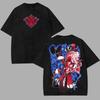 Cartoon Hazbin Hotel Adam The Exorcist T Shirt Men Women Clothing Anime Vintage Washed T-shirt Cotton Short Sleeve Loose Tees