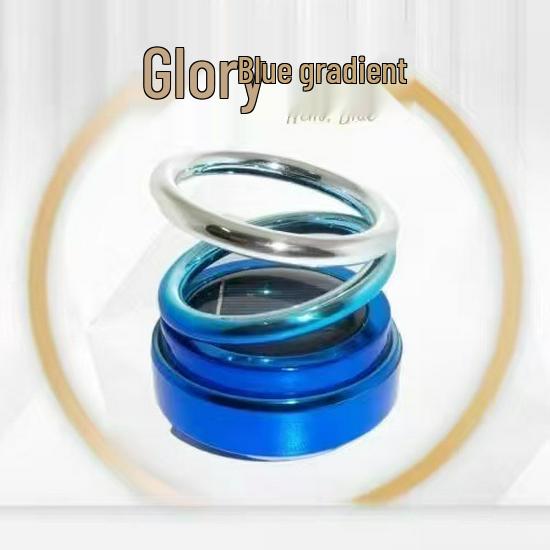 Solar Rotating Car Perfume with Double Ring Suspension - Long-lasting Aromatherapy for High-end Car Interior Decor