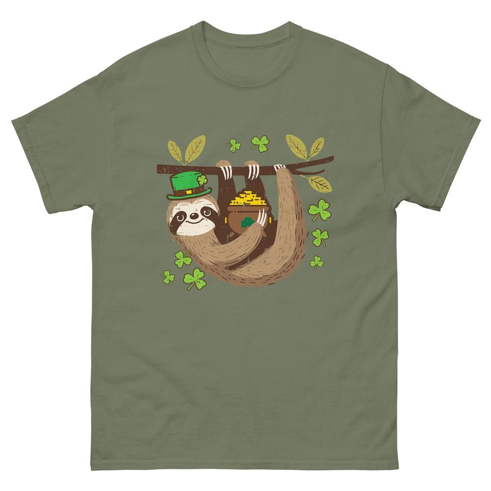 St Patricks Day Sloth Saint Pattys Paddys Kids Unisex Unisex TShirt