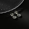 Personality Irregular Disc Geometric Earrings for Women, Sweet and Cool Square Style Black Diamond Pendant Earrings, Convenient and Comfortable
