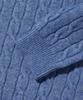 OTHERFITS Oversized Henley Neck Cable Knit (Blue)