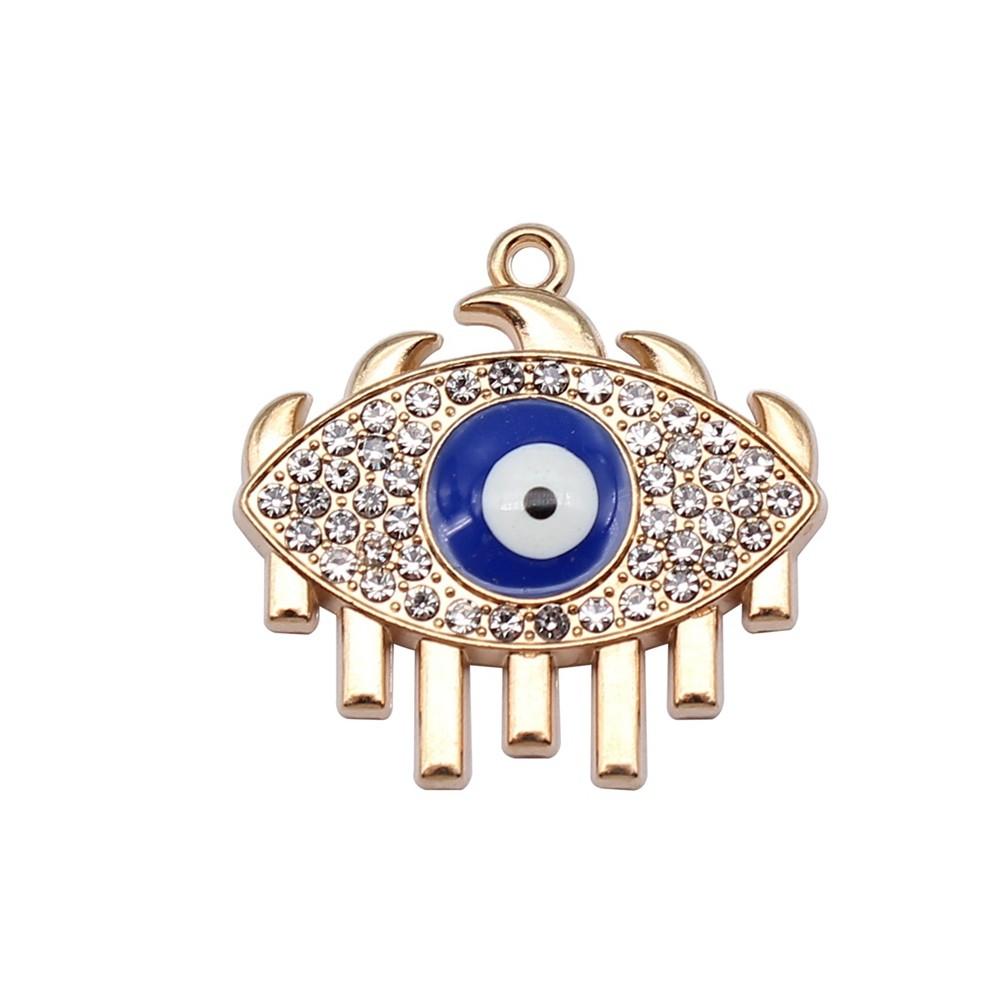 Enamel Charms Multi Color Evil Eye Pendants For Protection Themed Jewelry