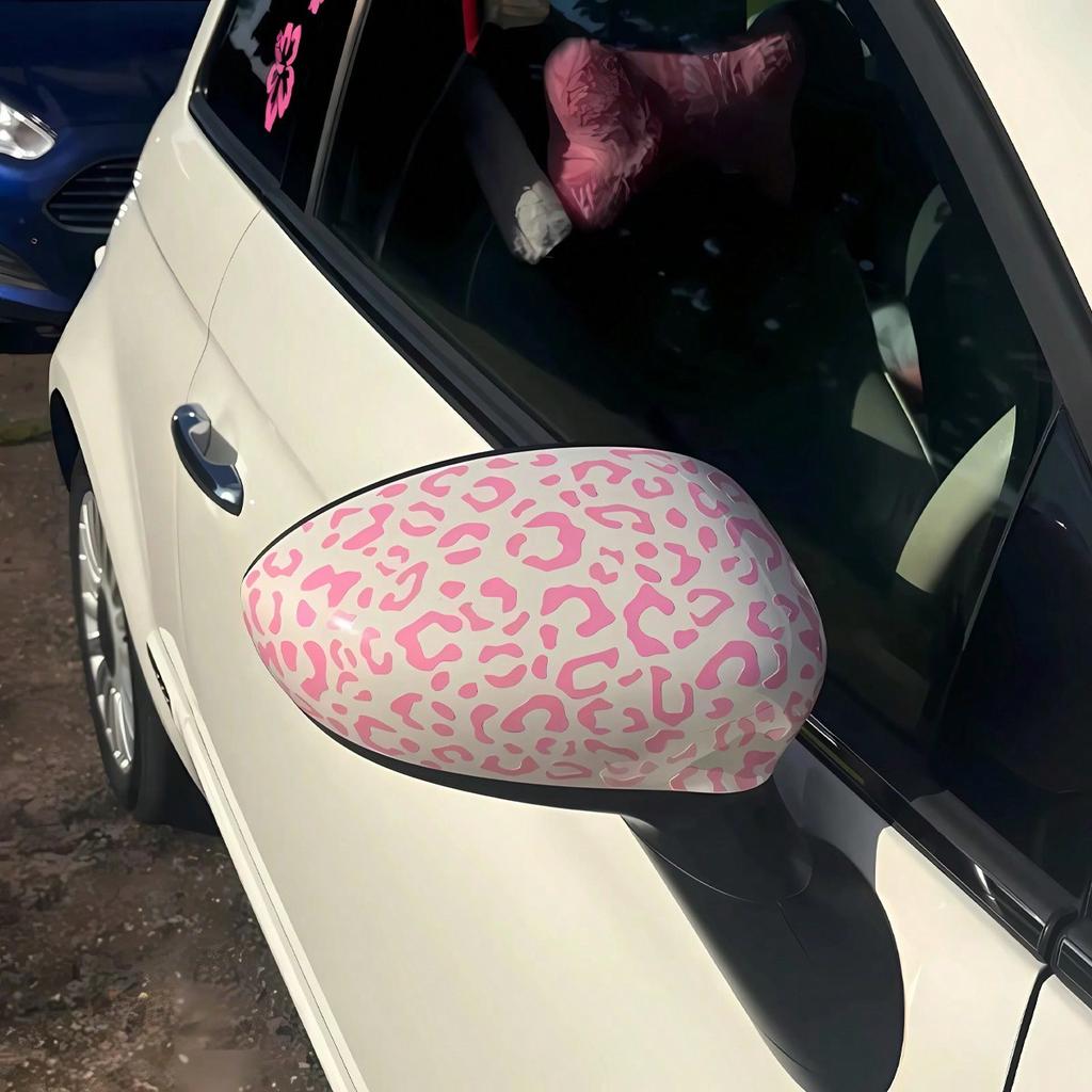 Leopard Print Decal Car Leopard Print Sticker DIY Waterproof Decoration Auto Parts Rearview Mirror Window Vinyl Sticker Easy To Stick Mobile Phone