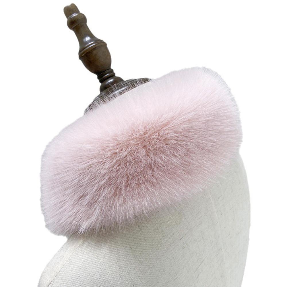 Elegant Faux Fur Neck Collar Fluffy Neck Protection Scarf Soft Winter Warm Coat Fake Collar