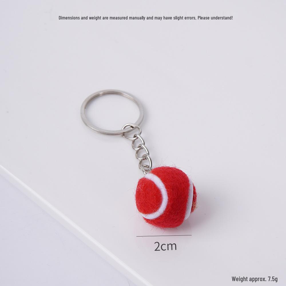 2cm Mini Tennis Ball Toy Keyring Backpack Pendant & Earrings Souvenir