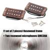Humbucker Tonabnehmer Set mit Keramikmagneten und Holzrahmen für Gitarren-Upgrade Hoher Output Klarer Klang Einfache Installation
