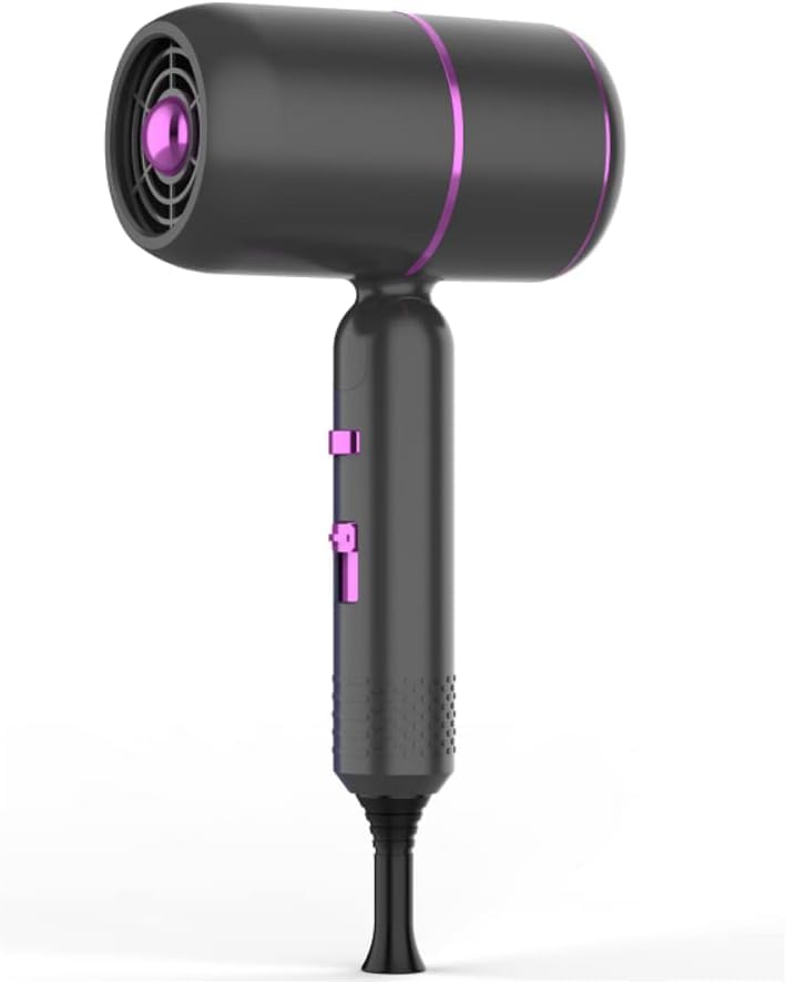 

Фен для волос Air Quiet Ion Wind Speed для седых волос [Высокая скорость/большой объем] Легкий, портативный, дизайн, уход, многоступенчатая регулировка, для использования дома/в путешествии,