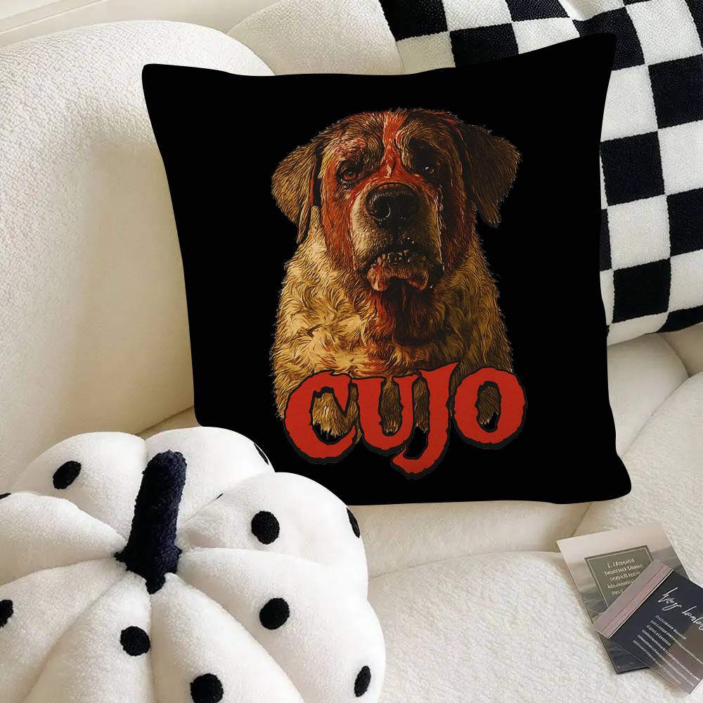Creative I Love Horror Movie Pillow Case Fashion Square Pillowcase Bedroom Sofa Room Ins Decoration Leisure