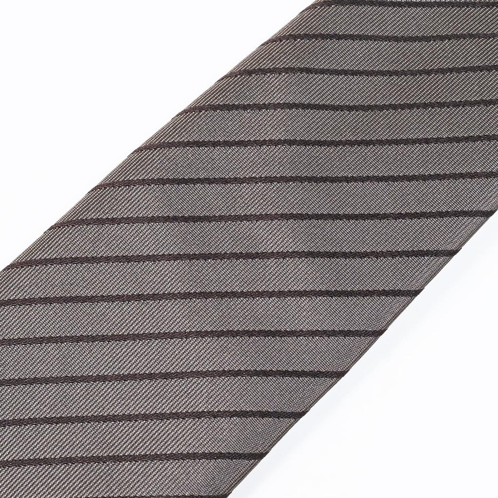 Emporio Armani Men's Tie, 7.5cm Wide, 100% Silk, Striped, Gray, Made In Italy, EM001346 TE13741 F8109 [Used]