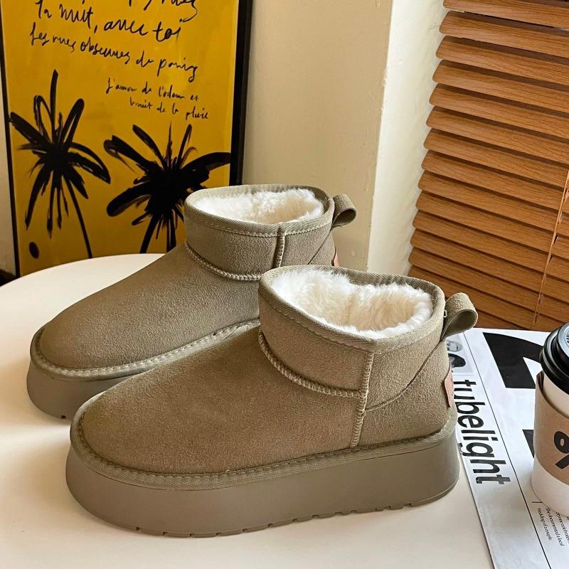 Thick-soled Non-slip Snow Boots Women's New Autumn and Winter Bread Shoes with One Pedal, Piled and Thickened Warm Cotton Shoes