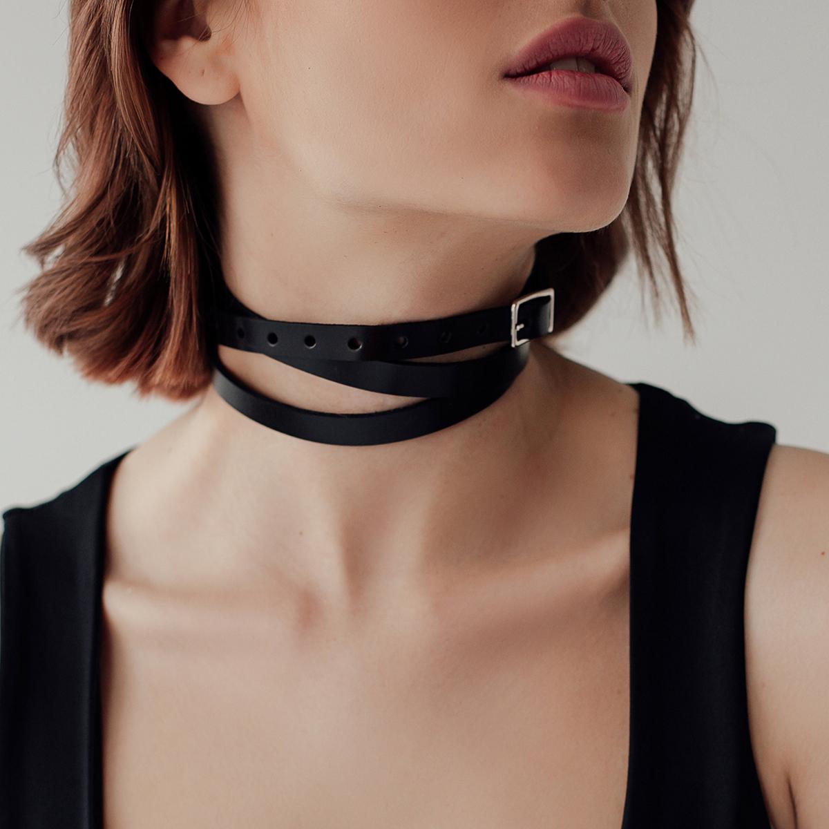 

Women S Pu Leather Collar Sexy Leather Fashion Collar Gothic Leather Collar Multi-Layer Collar Holiday Gift