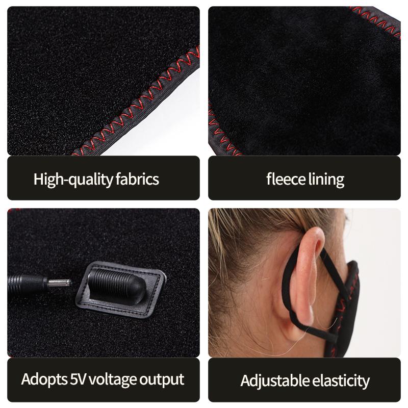 Electric Heating Nose Pad Winter Nose Warmer 3 Temperature Settings Hot Compress Nose Cover for Stuffy Nose/Allergic Rhinitis