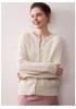 2025 Fall/Winter Women's Cashmere Pearl Button Cable Knit Cardigan - Round Neck, Solid Color, Loose Fit Sweater Coat