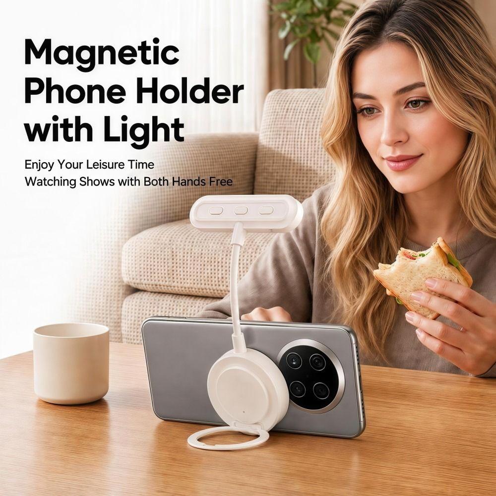 Luce Riempimento Magnetica per Telefono Multi-Angolo Ricaricabile Flessibile Anello Luminoso per Selfie Fotografia
