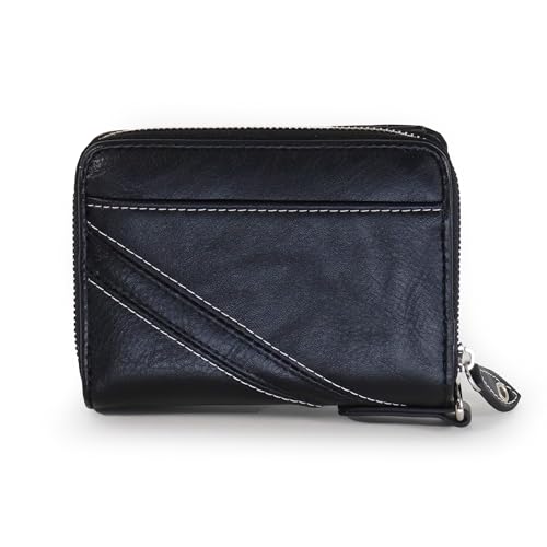 Logo Spark Men's Bifold Wallet with Zip-Around Design, Ideal for Outdoor Activities, Men's, Two-Tone Design, Kids, and Boys (Black)