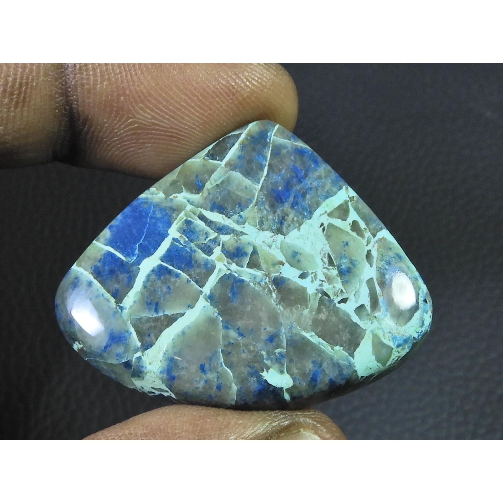 30X39X07MM Natural Shattuckite Pear Cabochon Loose Designer Gemstone 61Cts. D-286