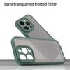 For iPhone 14 Pro Case Drop Proof Airbags Frosted Translucent PC + TPU Phone Back Cover