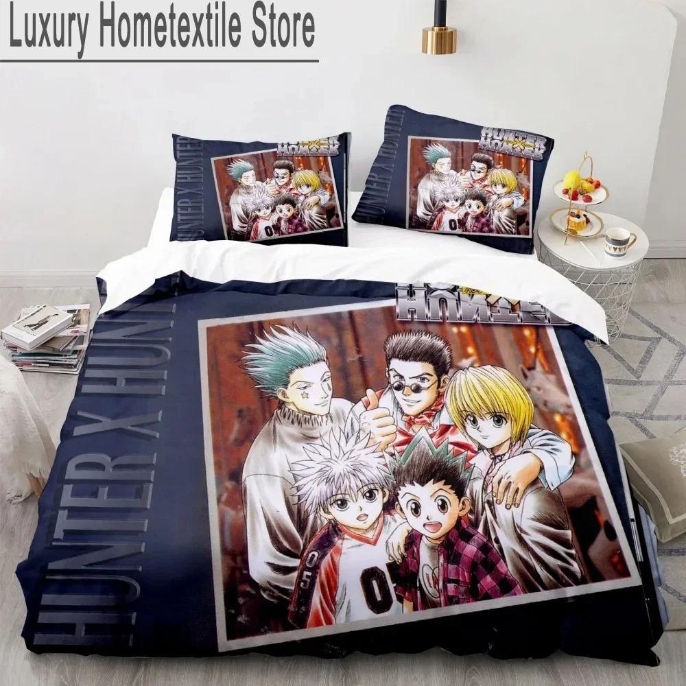 3d Anime Hunter X Hunter Bedding Set Duvet Cover Bed Set Quilt Cover Pillowcase Comforter king Queen Size Boys Adult Bedding Set