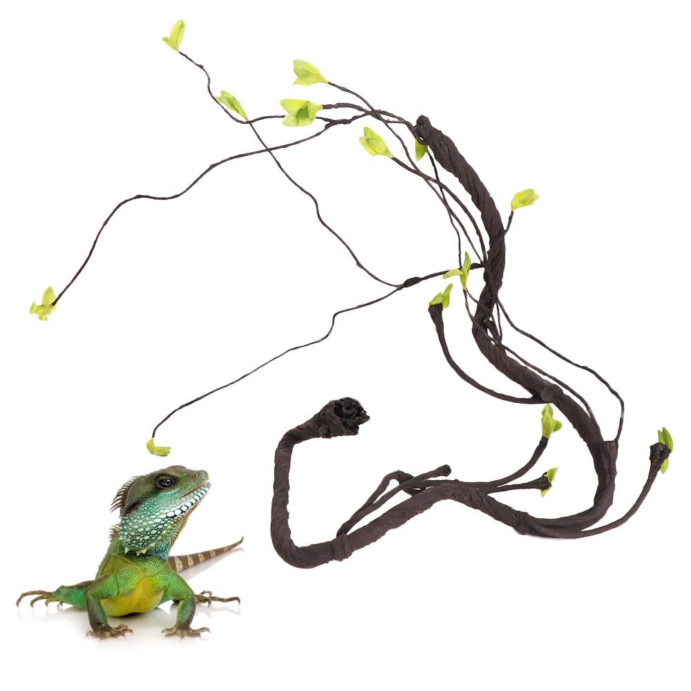 

Simulation Plastic Jungle Vines Branches Flexible Jungle Climbing Branches Gecko A