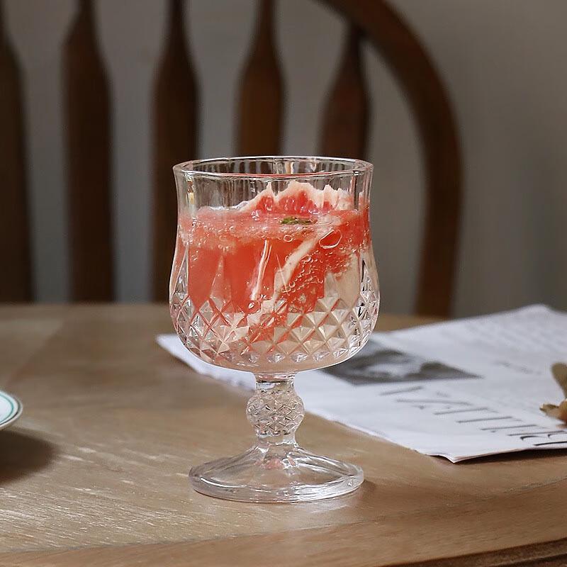 Embossed Diamond Crystal Glass