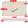 Cream Color Solid Beige Canopy Replacement Cloth Poly Fabric Outdoor Awning Waterproof Material Store Banner UV Block