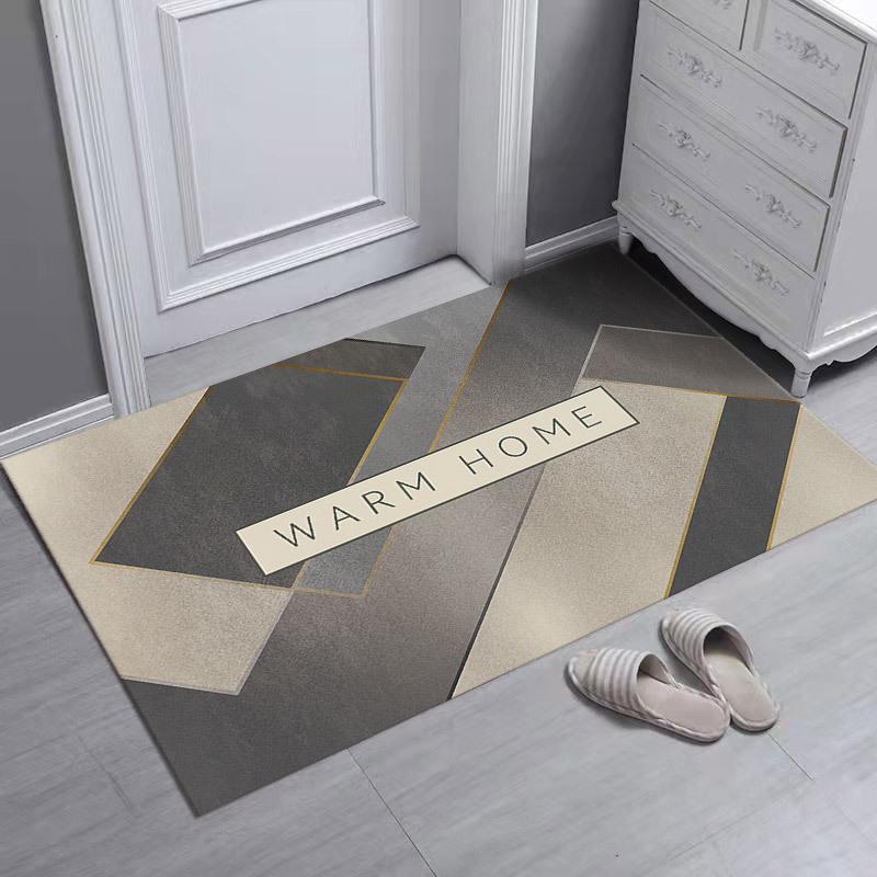 Geometric Style Entrance Carpet Dirt Resistant Household Floor Mat Living Room Bedroom Carpet Floor Mat