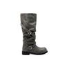 3.5Cm thick heel large tube circumference old belt buckle round head stack knight boots 2026 autumn new
