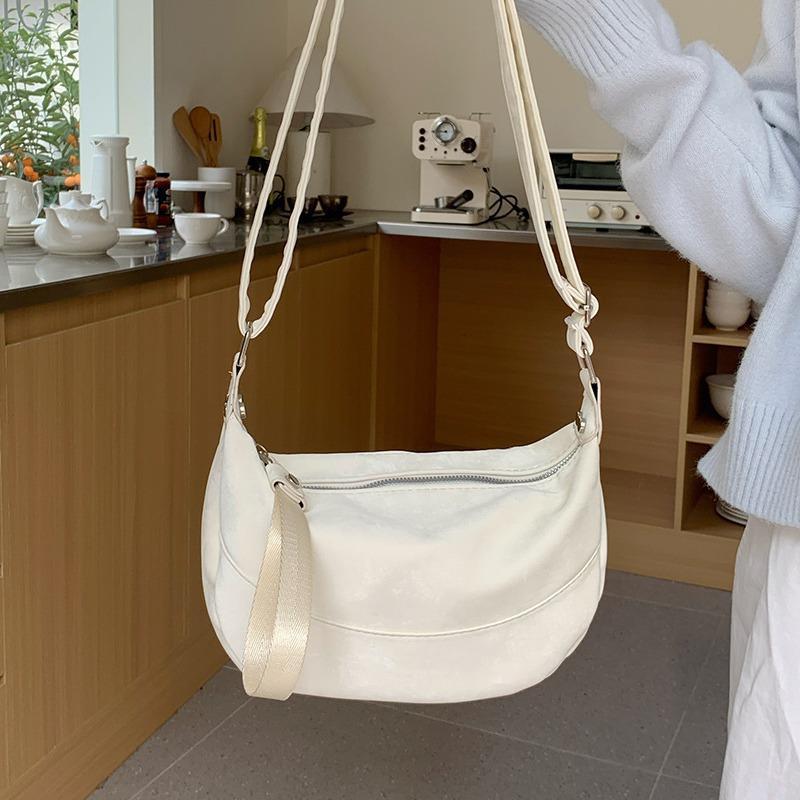 Niche Spring and Summer New Versatile One-shoulder Crossbody Bag Korean Version Pink Dumpling Bag Underarm Bag Women