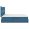 Storage Bed with Mattress Dark Blue 200 x 200 cm Velvet
