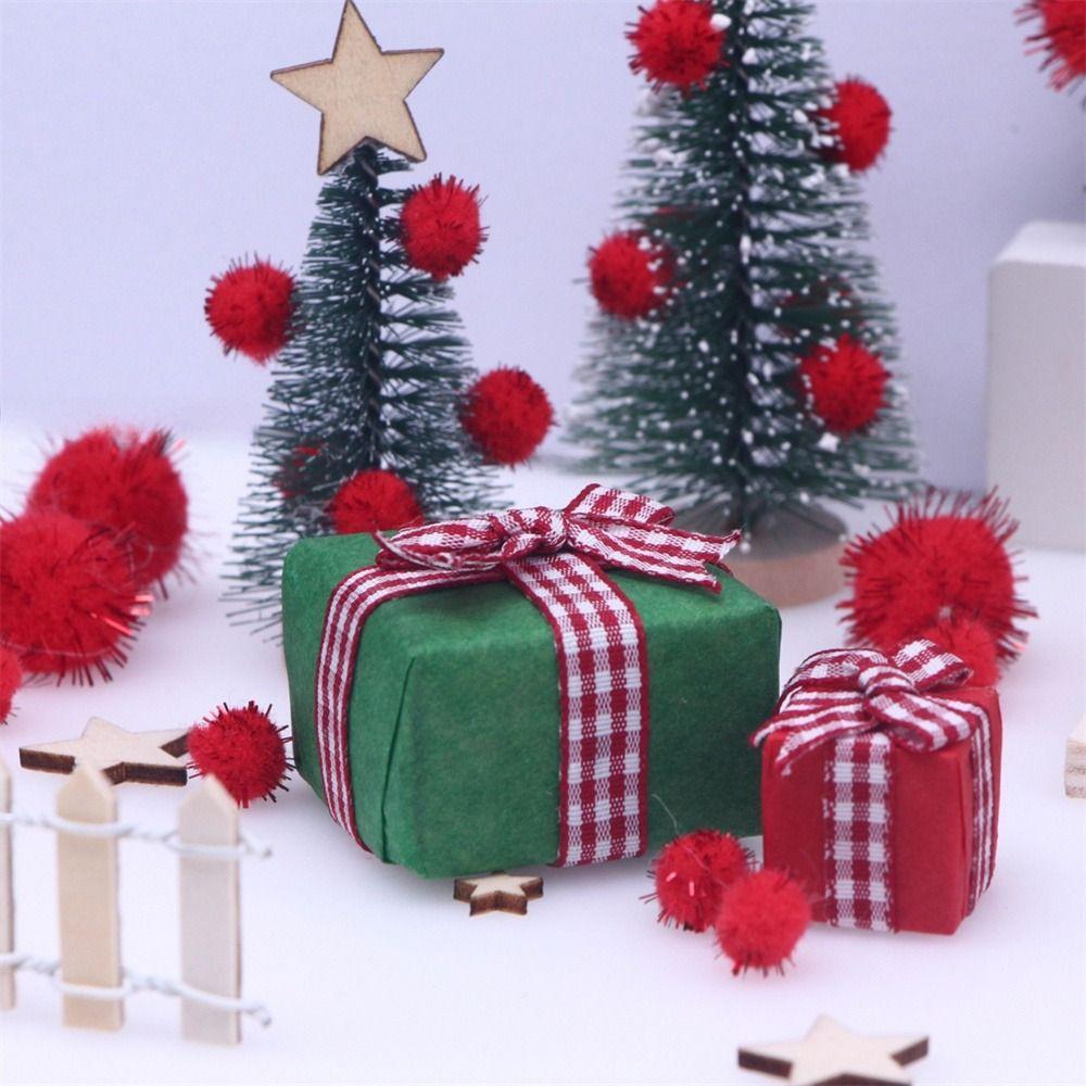 Mini Tree Fairy Toy House Wreath Miniature Elf Door Craft Gift DollHouse Elf Kit  Christmas Decor