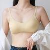 Cream Wireless Bra Seamless Thin Straps Soft Everyday Comfort Lingerie