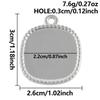 6pcs Stainless Steel Blank Tray Pendant For Decoration Geometry Cabochon Settings Base Charms DIY Handmade Materials Accessories