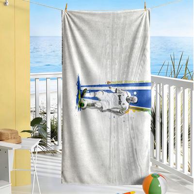 Soccer Player Action Beach Towel Quick-Dry Soft Microfiber Comfortable Lightweight