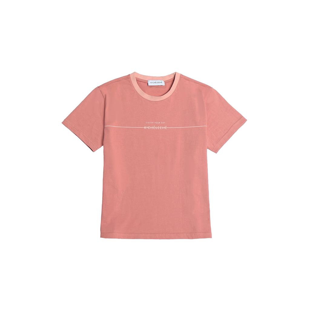 KICHELEEHE Printed Logo Silket T-Shirt
