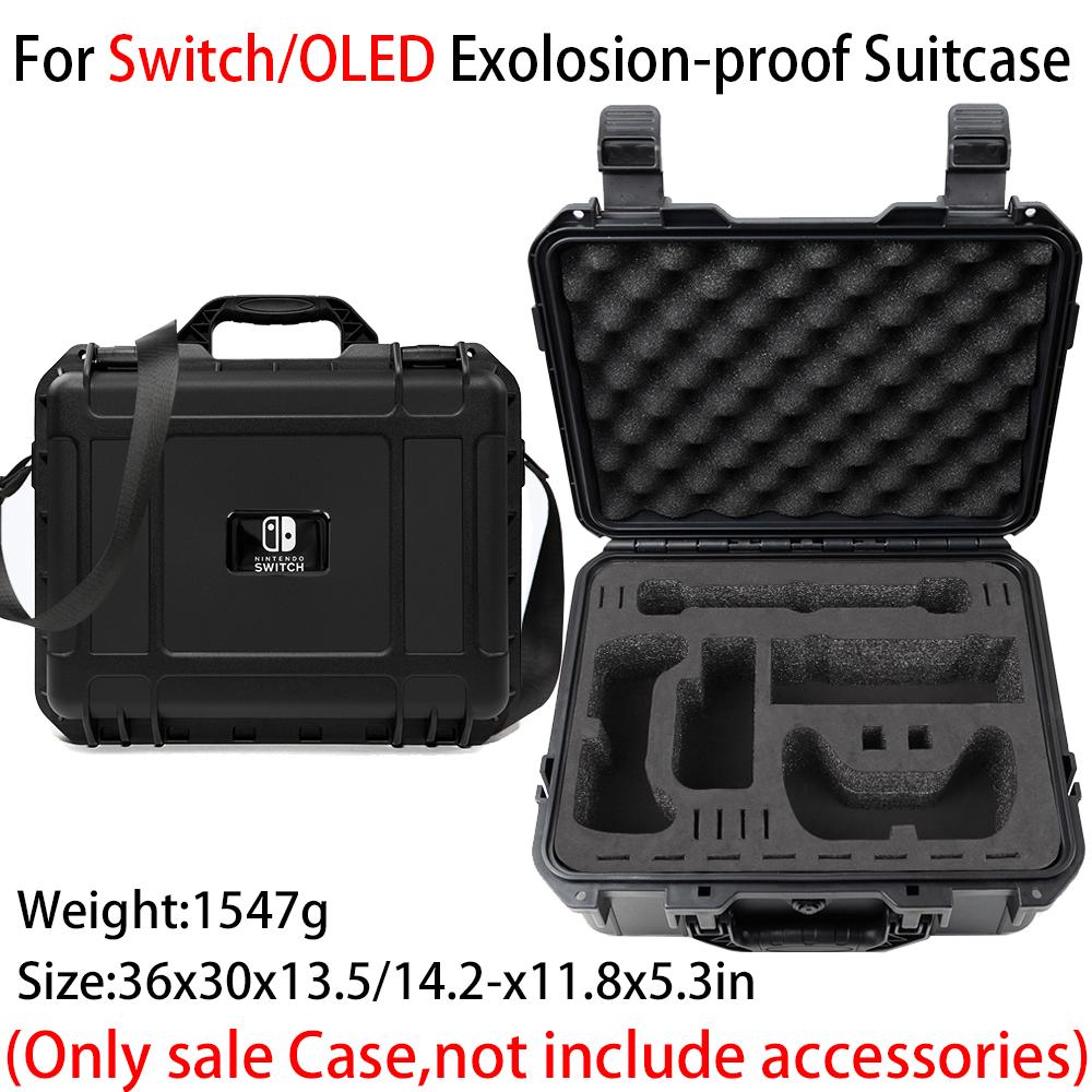 

Для Switch Case, совместимый с моделью Switch OLED, с хранилищем для 16 игровых карт, портативный дорожный футляр для аксессуаров Switch чёрный