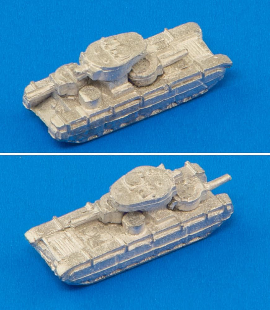 Pit Road MI Series WWII Russian Military Vehicle Set 1 White Metal Plastic Model Kit with Two Heavy Tanks 1/700 T-35 (MI06SP) (Combat Vehicles)