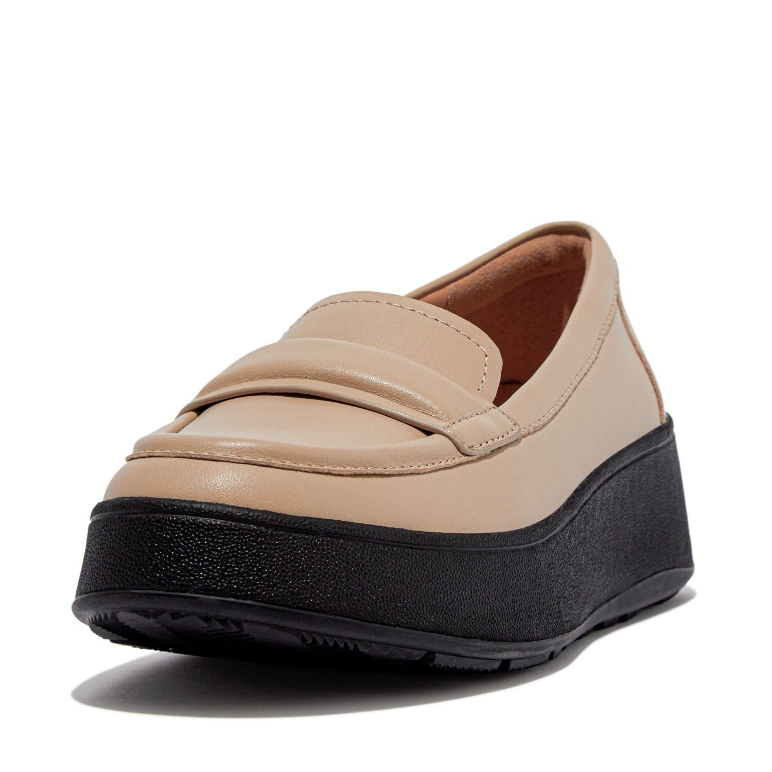 

Лоферы КОЖАНЫЕ ЛОФЕРЫ НА ПЛАТНОЙ ФОРМЕ Latte cm [Fit Flop] F-MODE PADDED-DETAIL женские бежевые/черные 22.0