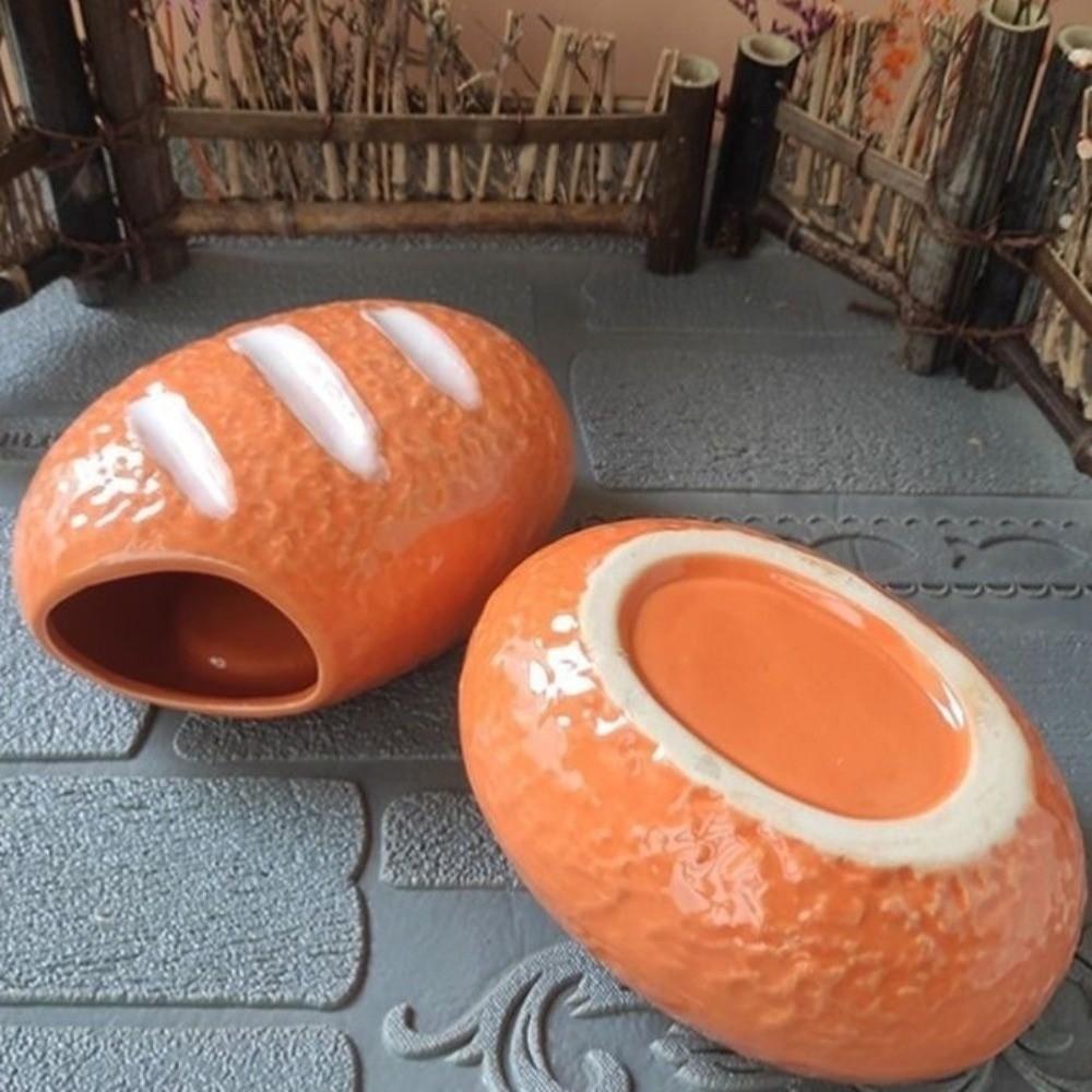 Anti-slip Bread Shaped Reptile Hideout Cooling Fish Spawning Cave Pet Habitat Cave Reptile Cage