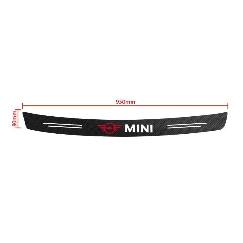 BXRT7 1Pcs Car Carbon Fiber Rear Bumper Trunk Protection Stickers For MINI Cooper JCW WORKS R55 R56 F55 F56 R57 R58 R59 R60 R61 R50