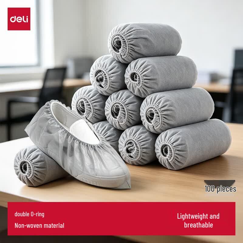 Deli Non-Woven Disposable Shoe Covers, 100 Count