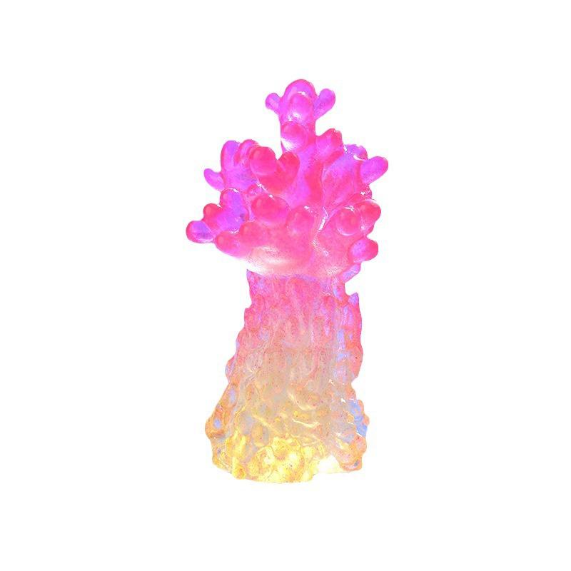 Marine Luminous Coral Micro Landscape Ornaments Glowing Coral Oyster Diy Desktop Fish Tank Aquarium Decor Toys Dollhouse Model