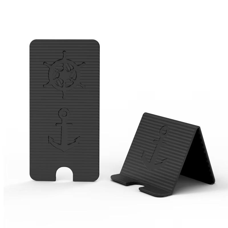 Flexible Phone Stand Foldable Silicone Desktop Tablet Holder Anchor Pattern Portable Adjustable Universal Mount Travel Office