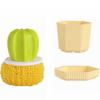 Nano Steel Wire Cactus Cleaning Brush: Kitchen, Pot, Dish, Basin Scrubbing Tool with Handle