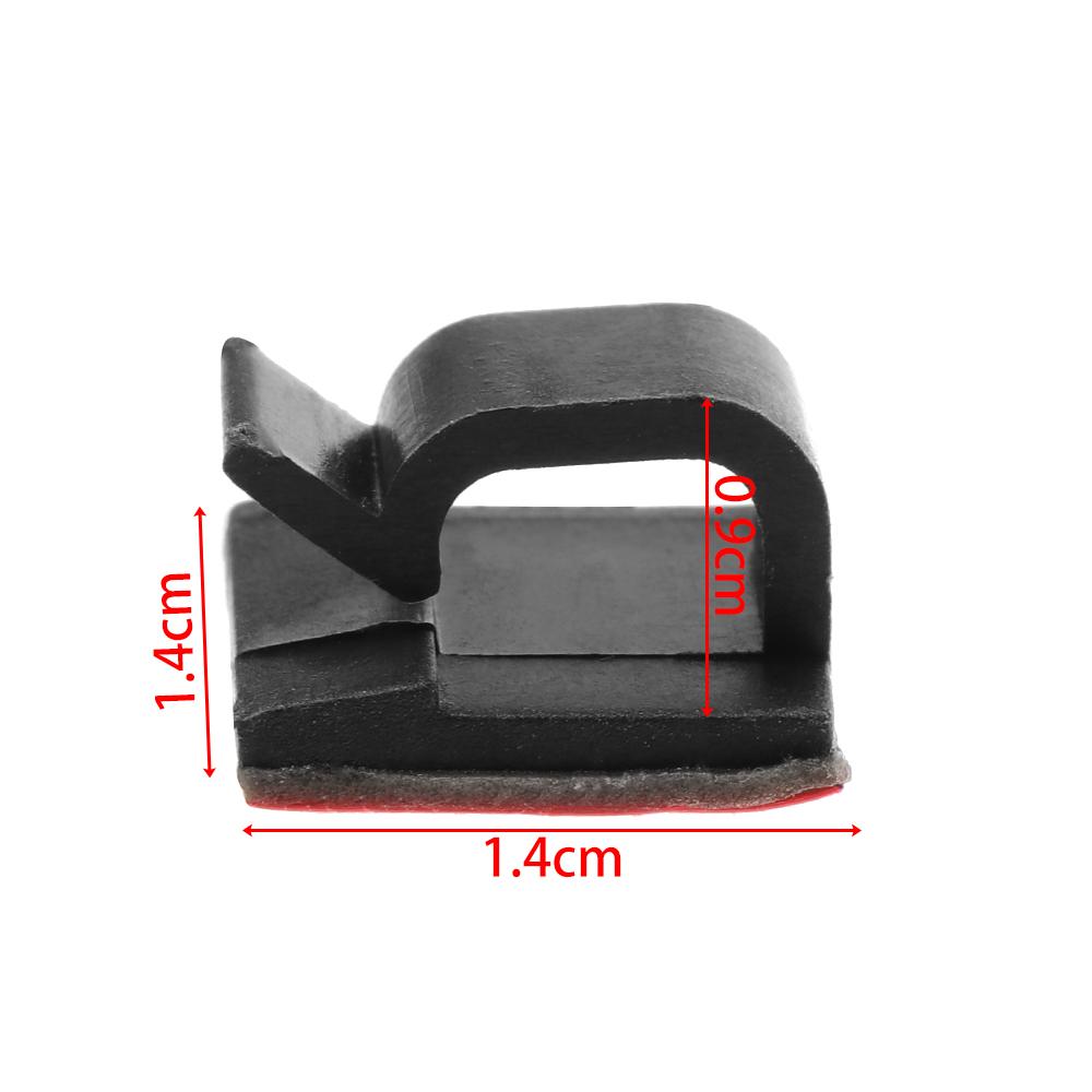 50pcs Plastic Cable Clip Fixer Holder Cable Clamp Wire Management Buckle Line Self-adhesive Organizer Fastener Sticky Lines