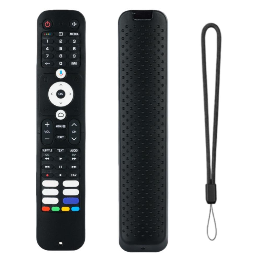 Silicone Protective Case Shockproof with Lanyard Remote Controller Cover Protector for Haier Smart TV Remote Control HTR-U32