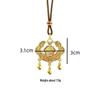 Gold Sand Filigree Ruyi Peace Lock Pendant Necklace - Women's Simulated Gold Accessory