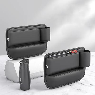 Autositzspalt Wasserbecherhalter Spalt Seitenaufbewahrungsbox Autoleder Universal Vordersitzspaltfüller Aufbewahrungsbox Innen im Auto