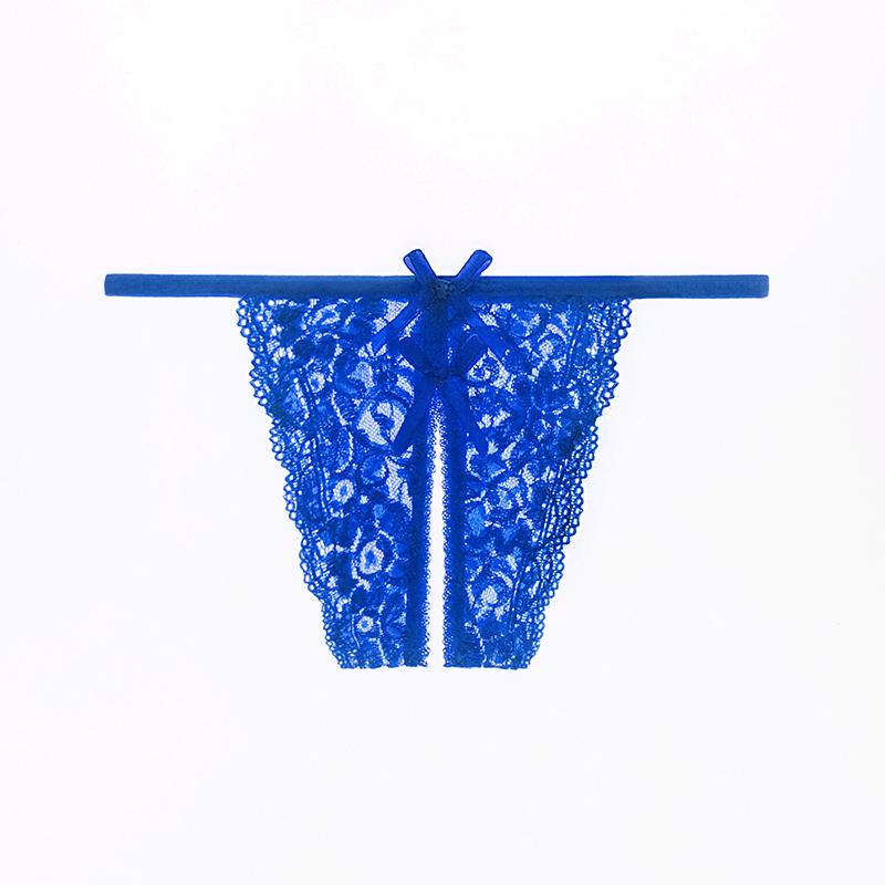 Erotic Panties Pearl Massage Sexy Thong Hot Lace Embroidery Transparent Women Dantal Floss Lingerie Low Waist Hollow