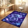 Elephant Theme Crystal Velvet Rug Personalized Custom Name Text Soft Floor Mat Home Decor