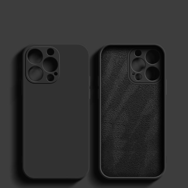 Luxury Liquid Silicone Solid Color Phone Case For iPhone 14 Pro Max 13 12 11 XS XR X Mini 7 8 Plus SE 6S Shockproof Soft Cover